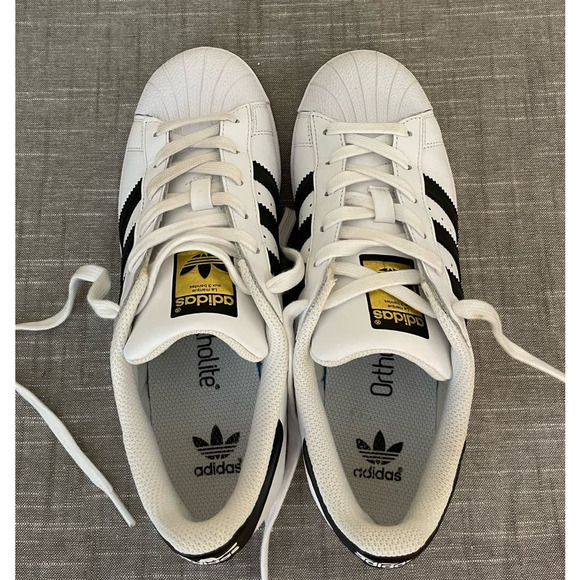ADIDAS Originals Superstar J Boys 5.5 White/Black Gold Sneakers - Picture 10 of 13